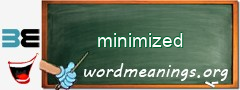 WordMeaning blackboard for minimized
